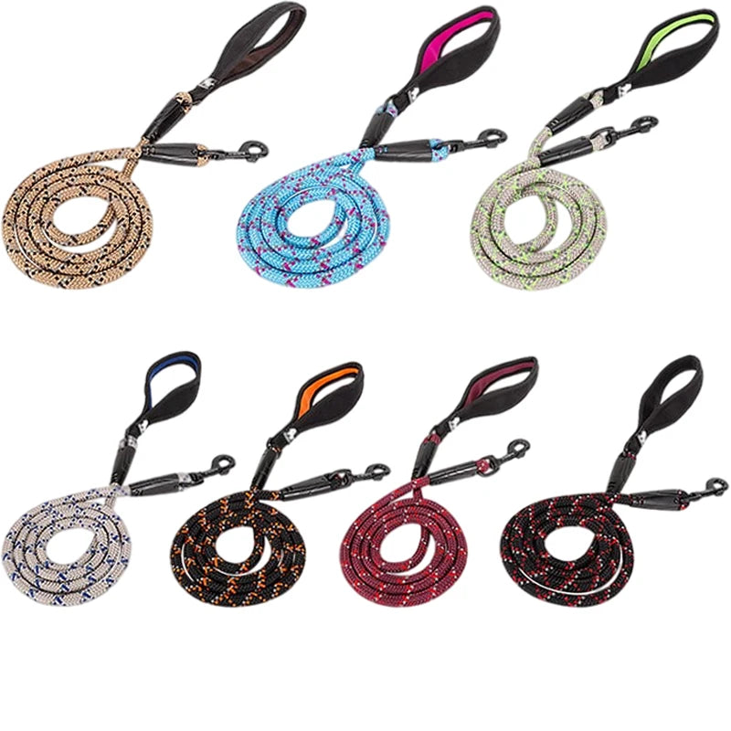 Pet Dog Leash Nylon Climbing Rope SBR Neoprene for Big Medium Small Dog Walking Accessories