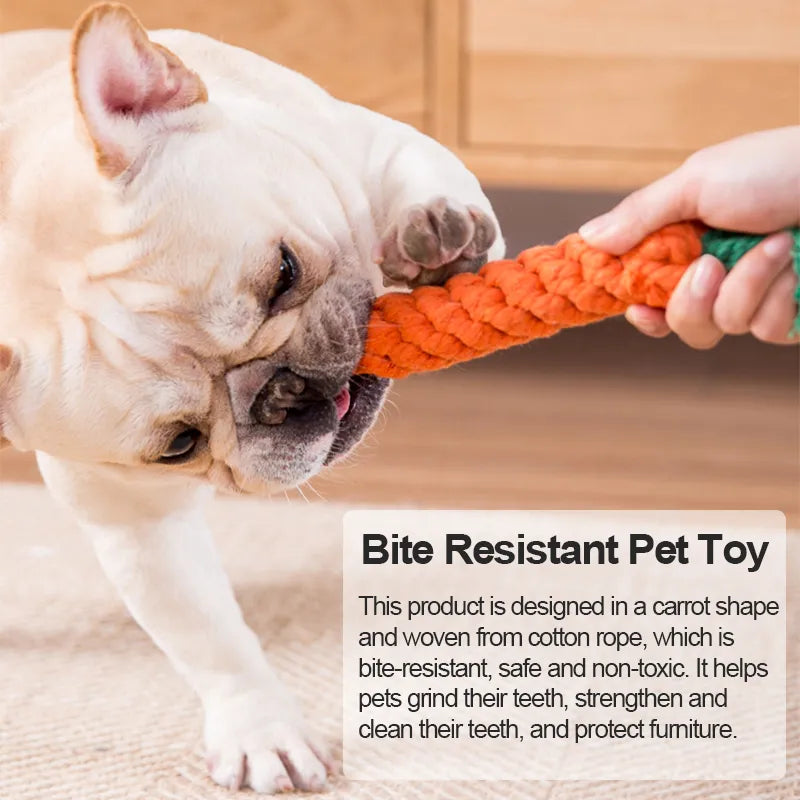 1pc Pet Dog Toys Cartoon Animal Dog Chew Toys Durable Braided Bite Resistant Puppy Molar Cleaning Teeth Cotton Rope Toy