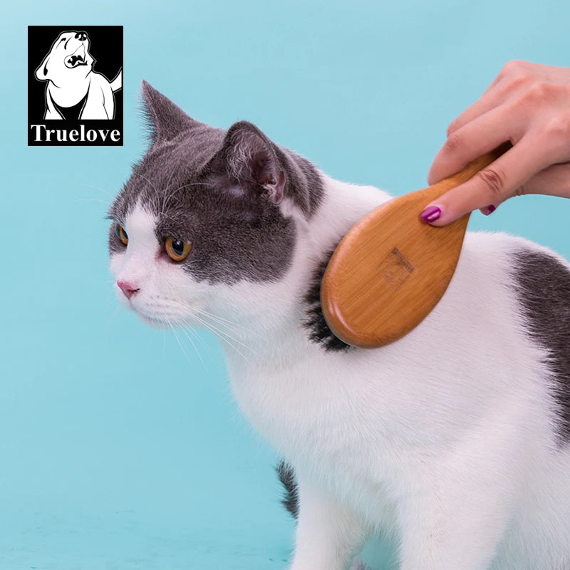 Pet Comb Bamboo Bristles Wood Brush Supplies Grooming and Care for Cat Dog Remove the Tangle Accessories