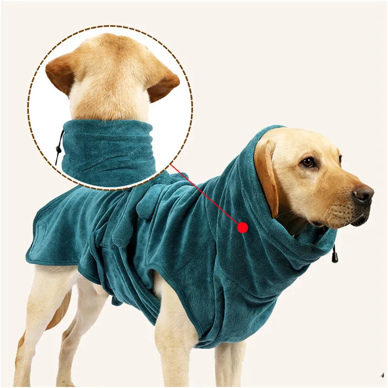 Albornoz para perros, traje de baño para perros súper absorbente para perros pequeños, medianos y grandes, Toalla de baño para mascotas de secado rápido, accesorios de ropa cálidos para perros