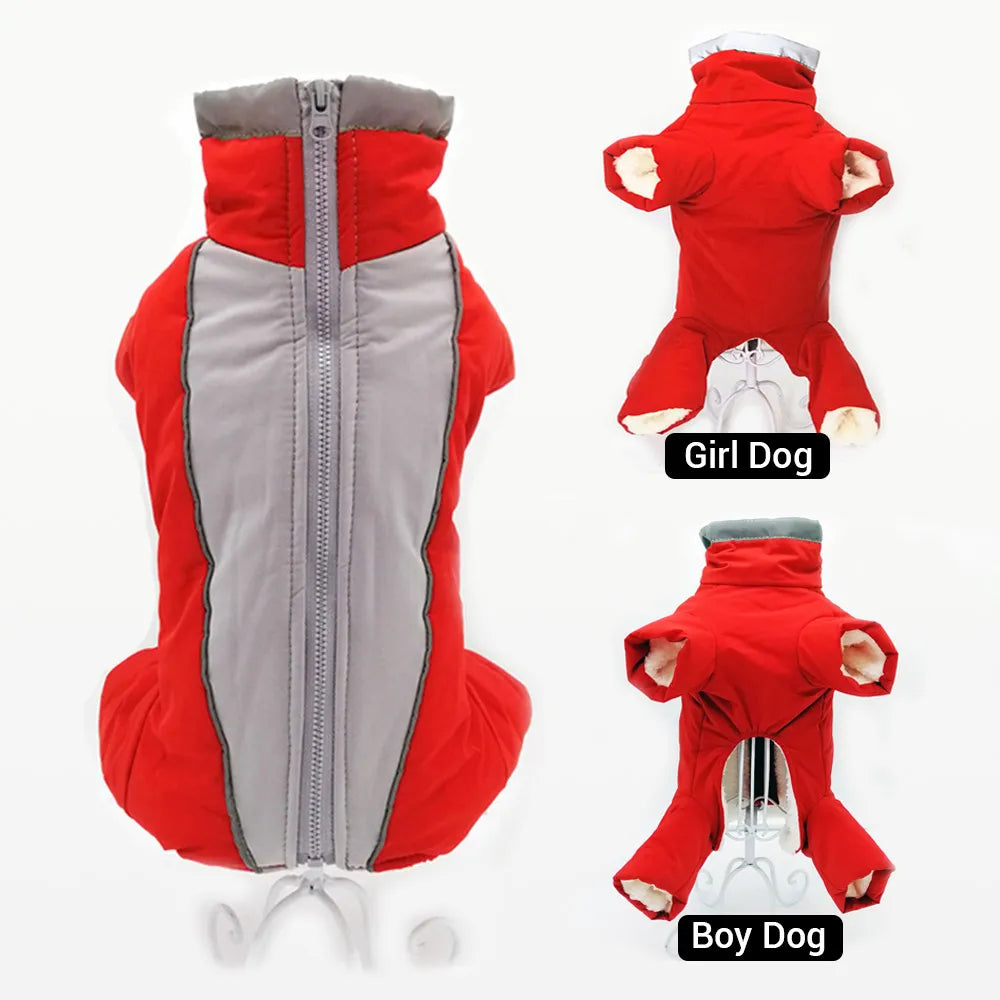 Salopette d'hiver pour chiens, combinaison chaude et imperméable pour animaux de compagnie, pantalon mâle/femelle, vêtements réfléchissants pour petits chiens, doudoune pour chiot