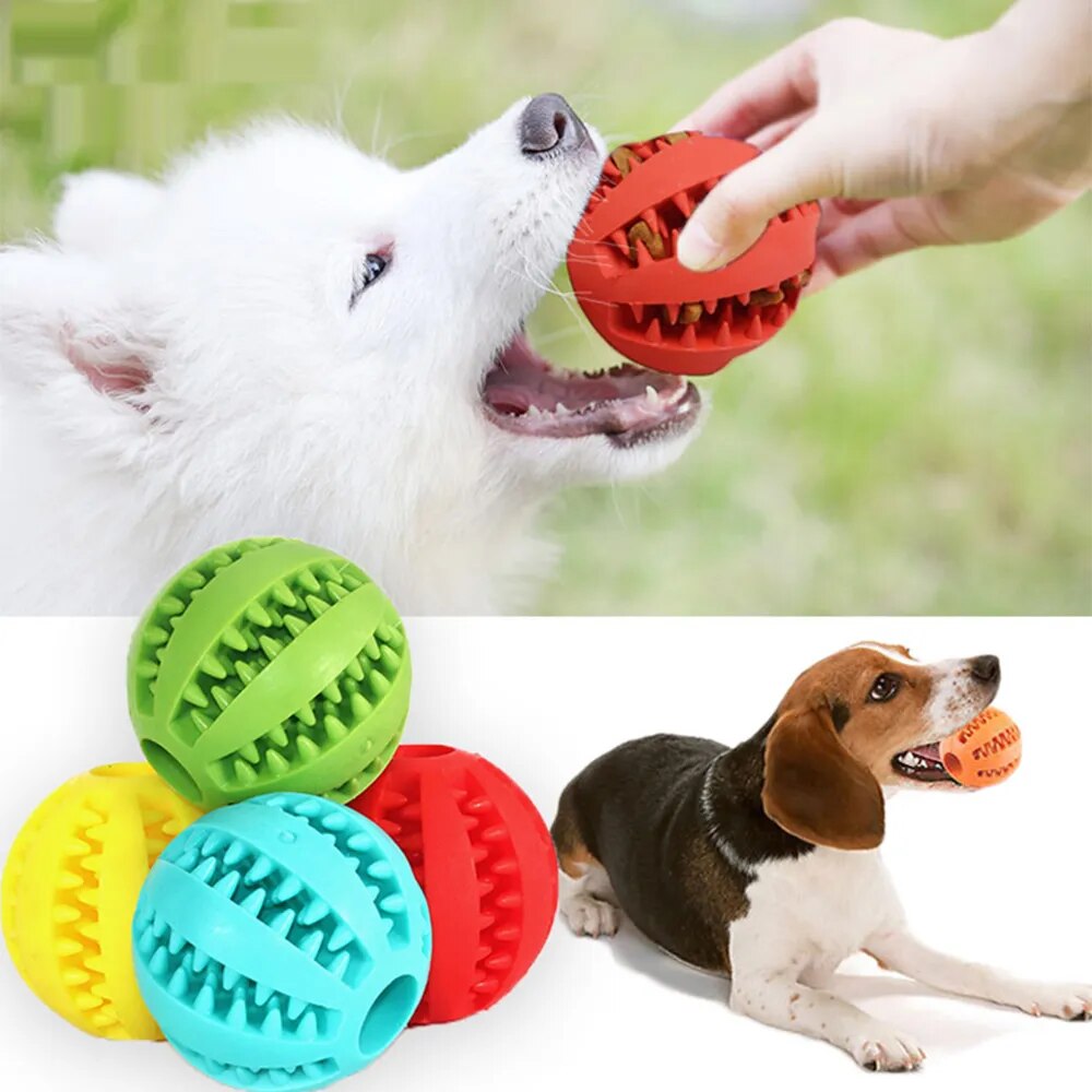 Juguetes para perros, bolas interactivas de cuerda de cáñamo, bolas de goma con fugas para perros pequeños, juguetes resistentes a mordeduras, Limpieza de dientes para mascotas