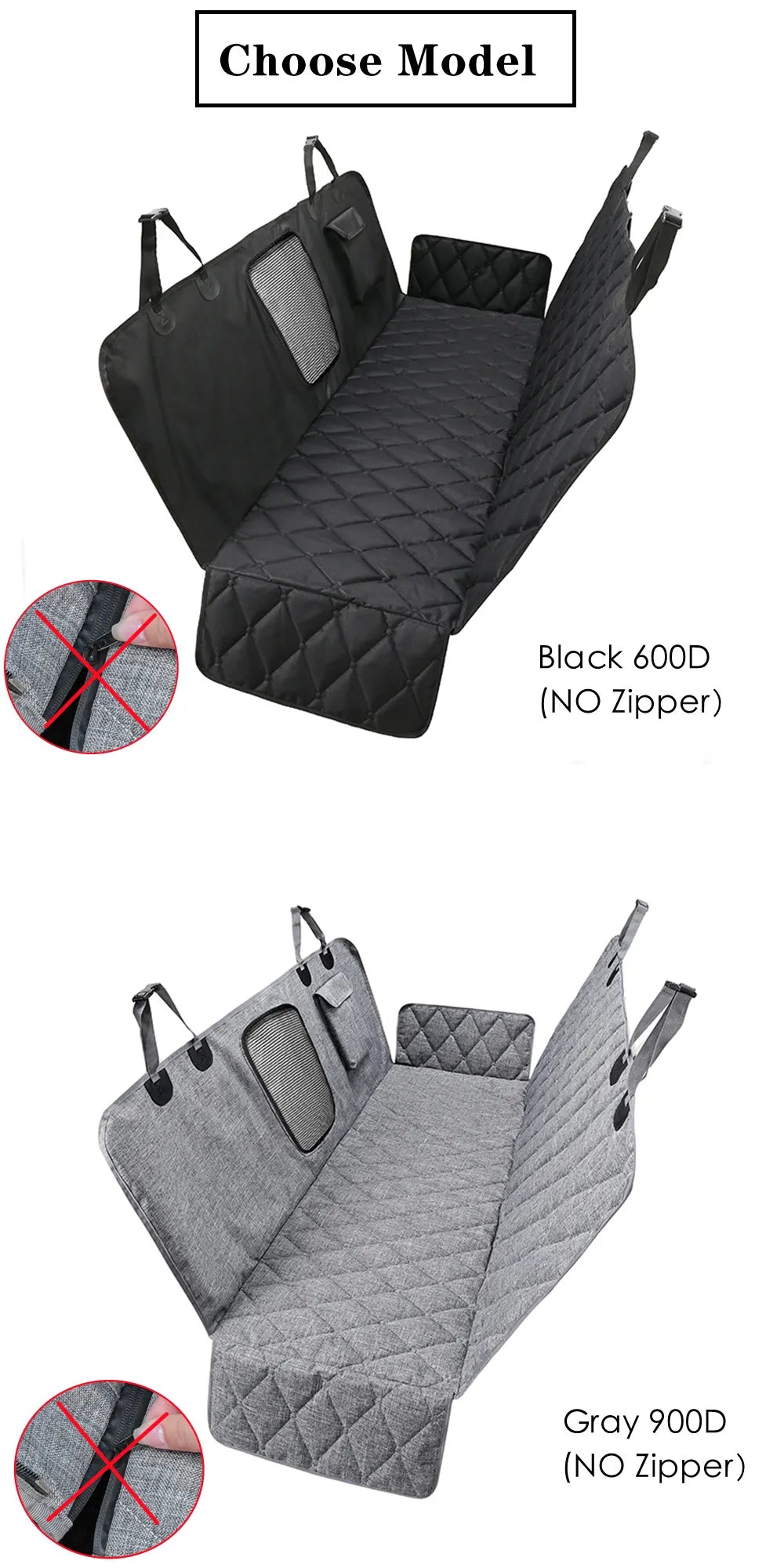 Dog Car Seat Cover Protector with Storage Pockets Washable Dog Hammock for Cars Trucks and SUV Safety Carrier For Dog Accessories