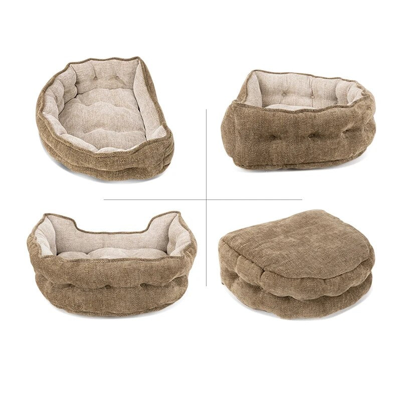 Esteras para cama para mascotas, cama para perro súper suave, estera para gato de felpa, camas para perros para casa, cojín redondo para exteriores, mascota para dormir