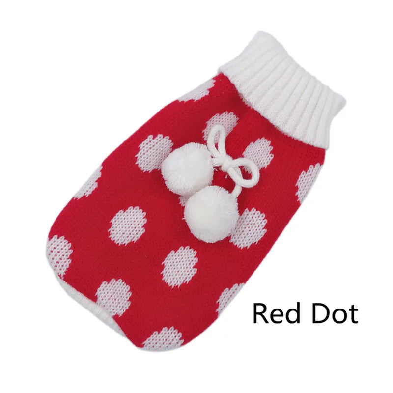 Warm Pet Clothes for Small Medium Dogs Winter Christmas Dogs Sweater Pet Clothing Knitting Costume Coat Cartoon Print Clothes Fashion Style