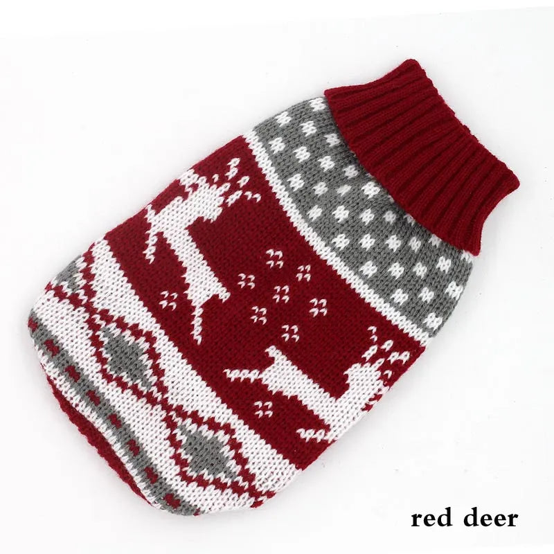 Warm Pet Clothes for Small Medium Dogs Winter Christmas Dogs Sweater Pet Clothing Knitting Costume Coat Cartoon Print Clothes Fashion Style