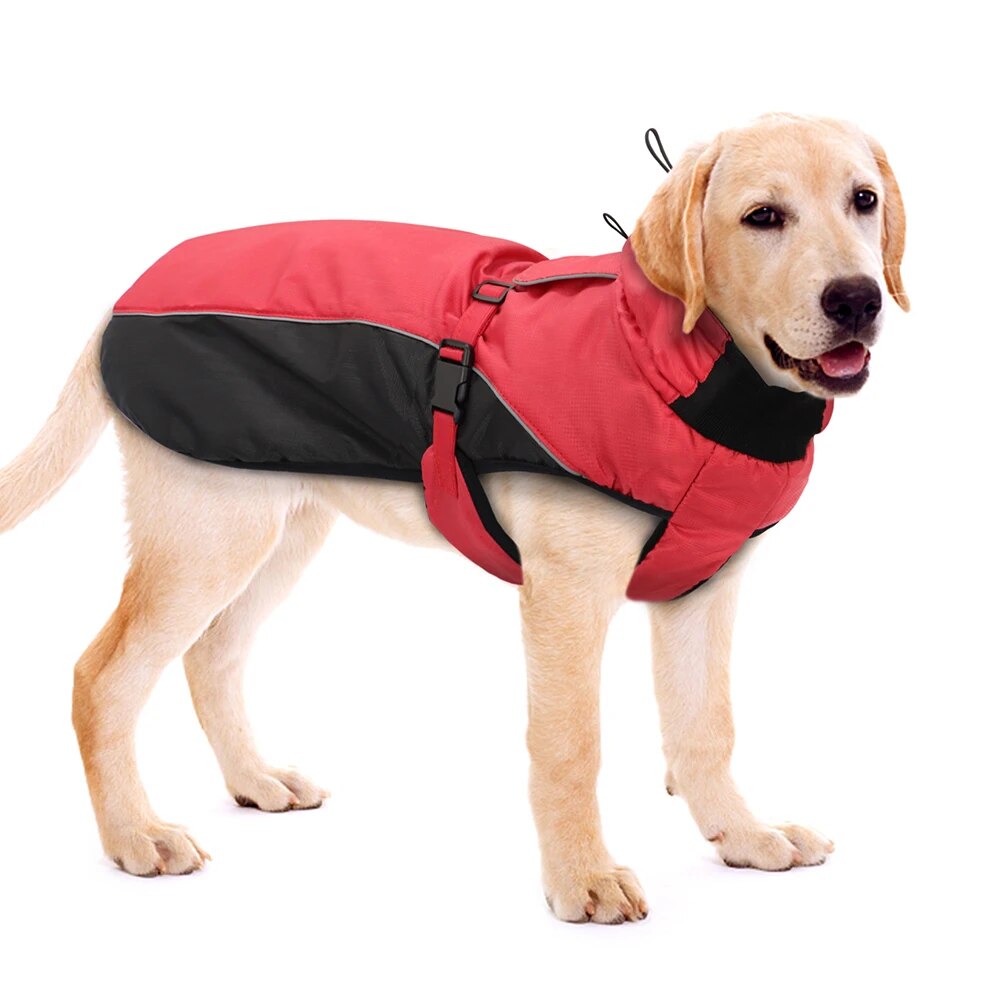 Waterproof Dog Winter Jacket Reflective Windproof Big Dog Clothes Soft Dog Coat Jackets Adjustable for Medium Large Dogs Pitbull