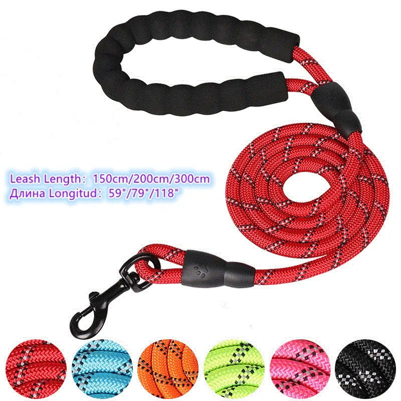 Correa fuerte para perros de 150/200/300cm, correas para mascotas, correa reflectante para perros grandes, pequeños, medianos y grandes, accesorios para remolque Golden Retriever