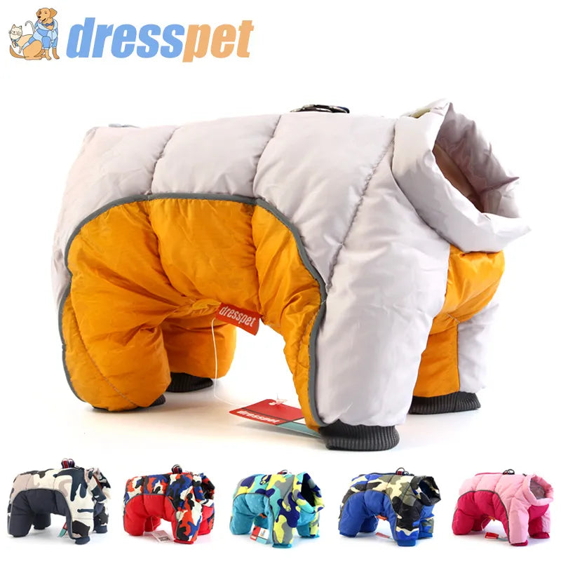 Ropa de invierno para perros, chaqueta muy cálidas, abrigo de algodón grueso, ropa impermeable para perros pequeños, ropa para mascotas para cachorros de Bulldog Francés