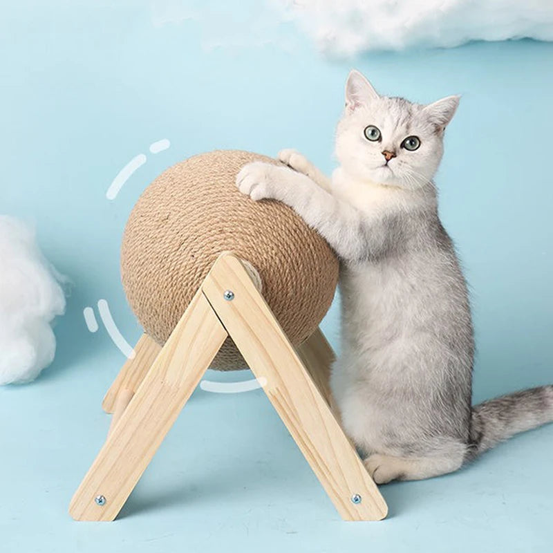 Pelota rascadora para gatos, juguete para gatitos, cuerda de Sisal, tablero de bolas, juguetes con forma de patas, rascador para gatos, suministros de muebles para mascotas resistentes al desgaste