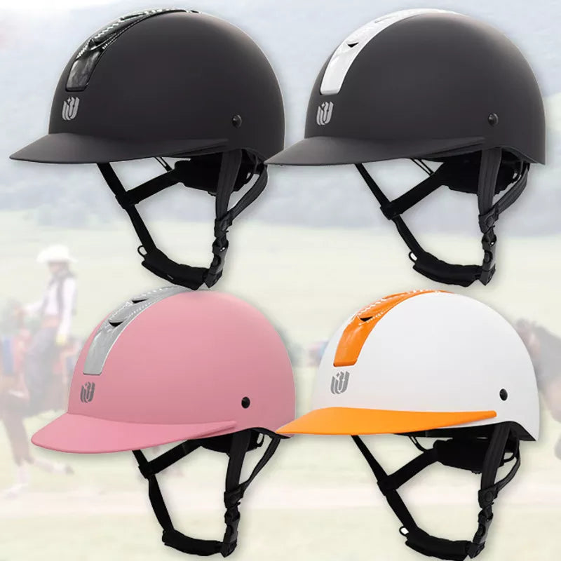 Casco ecuestre ultraligero de verano para niños, casco de equitación, sombrero de caballero, ala extraíble, casco de velocidad, equitación Acc, 49-58cm