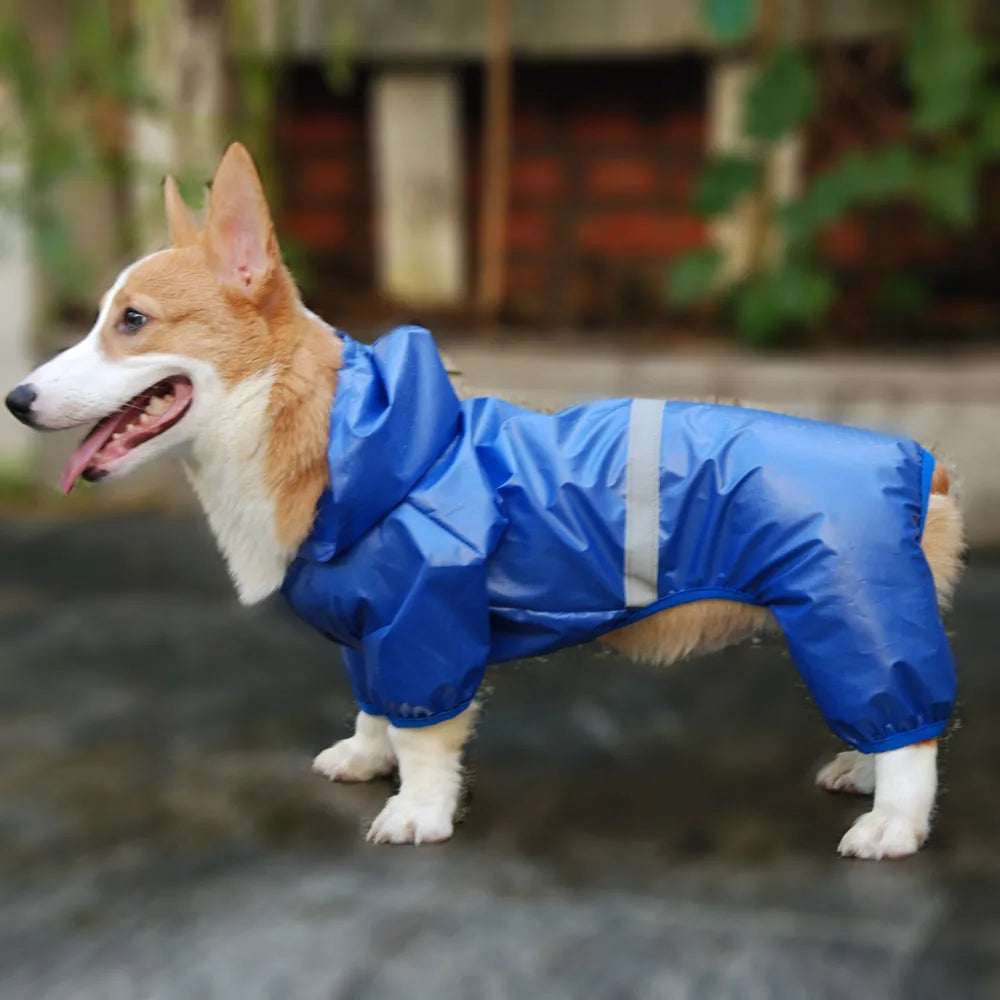 Chubasquero impermeable para perros y mascotas, mono reflectante, abrigo de lluvia con protector solar, ropa para exteriores, chaqueta para suministros para perros pequeños