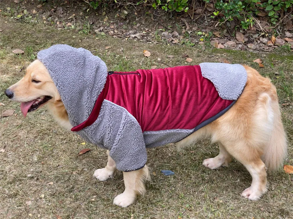 Ropa de invierno para perros Abrigos gruesos reversibles a cuadros para perros pequeños, medianos y grandes, ropa para mascotas súper suave y cálida con capucha extraíble, estilo de moda