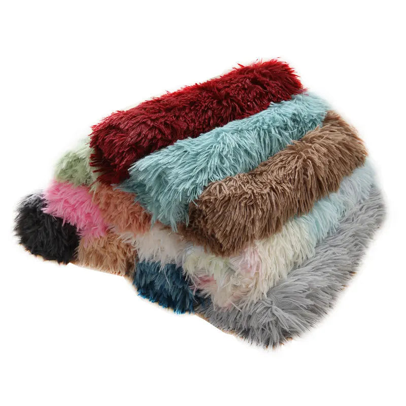 Double-Sided Velvet Pet Pad Teddy/French Bulldog Husky Winter Warm Plush Pet Blanket  dog bed