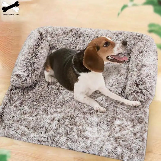 Soft Plush Dog Mat Sofa Pet Couch Mat for Dogs Plush Cushion Furniture Protector Pet Cover Removable Dog Blanket with Zipper