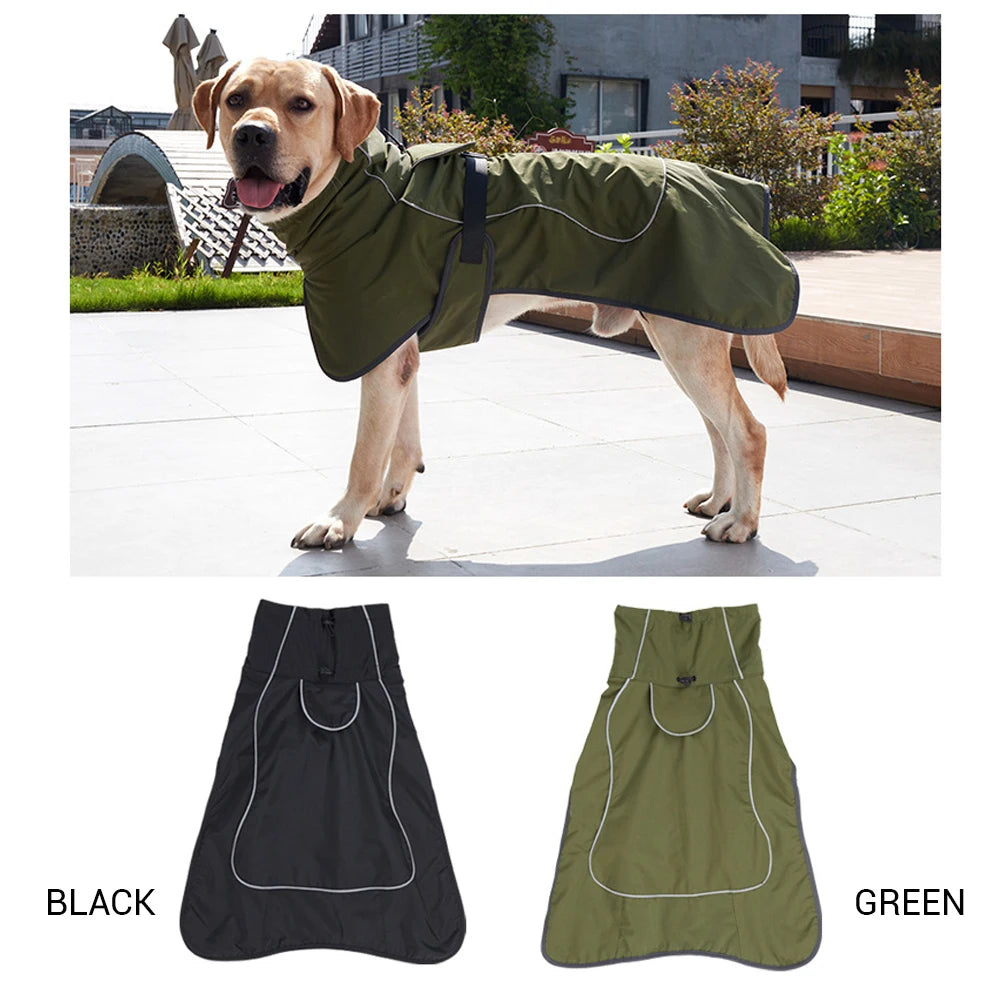 Winter Dog Jacket for Medium Large Dogs Waterproof Outdoor Pet Clothes Windproof Dog Raincoat Warm Poncho for Doberman Shepherd