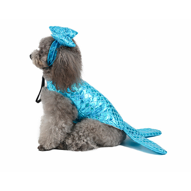 Accessoires sirène pour petit chien, chat, vêtements pour chien