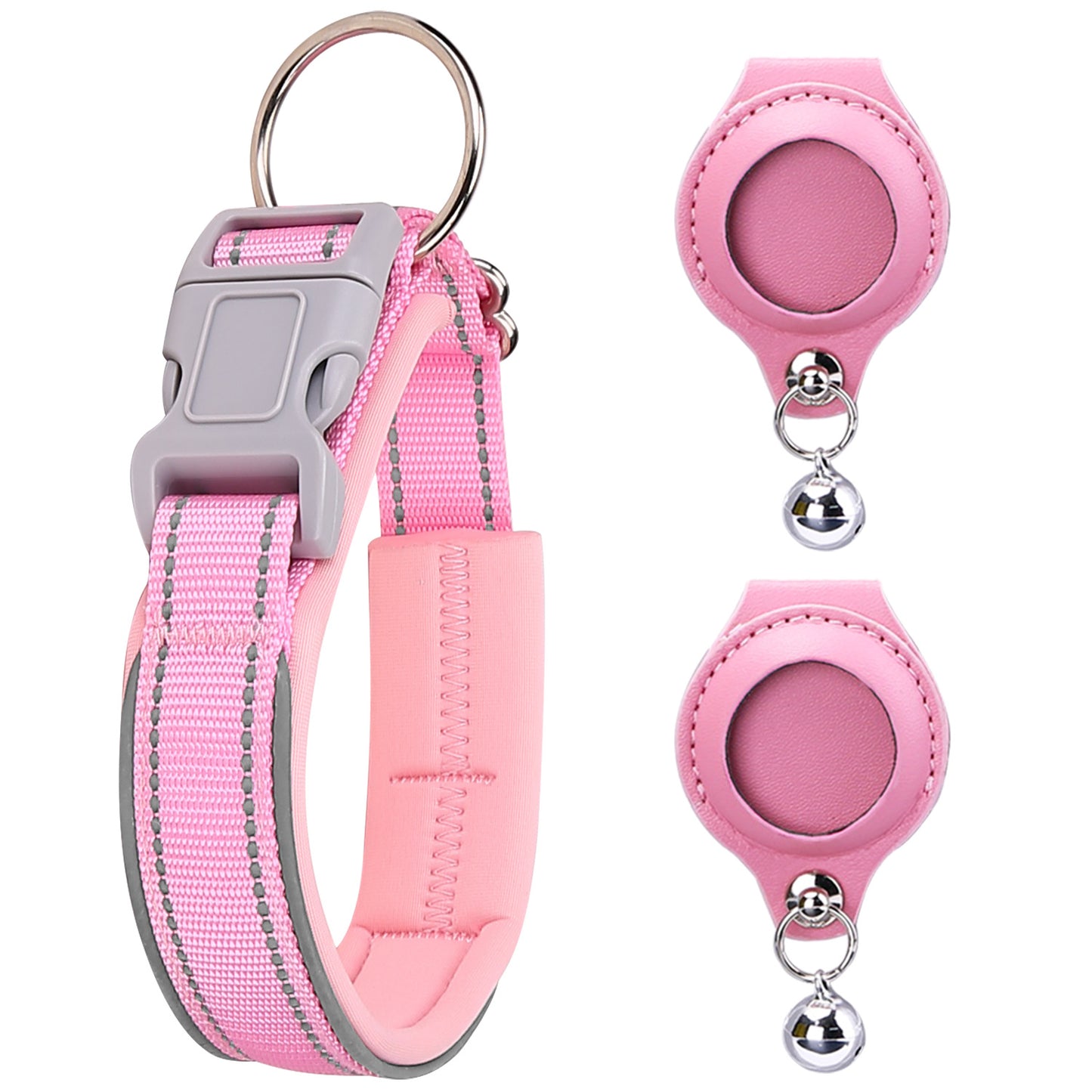 Airtag Tracker Funda protectora de cuero Collar para mascotas