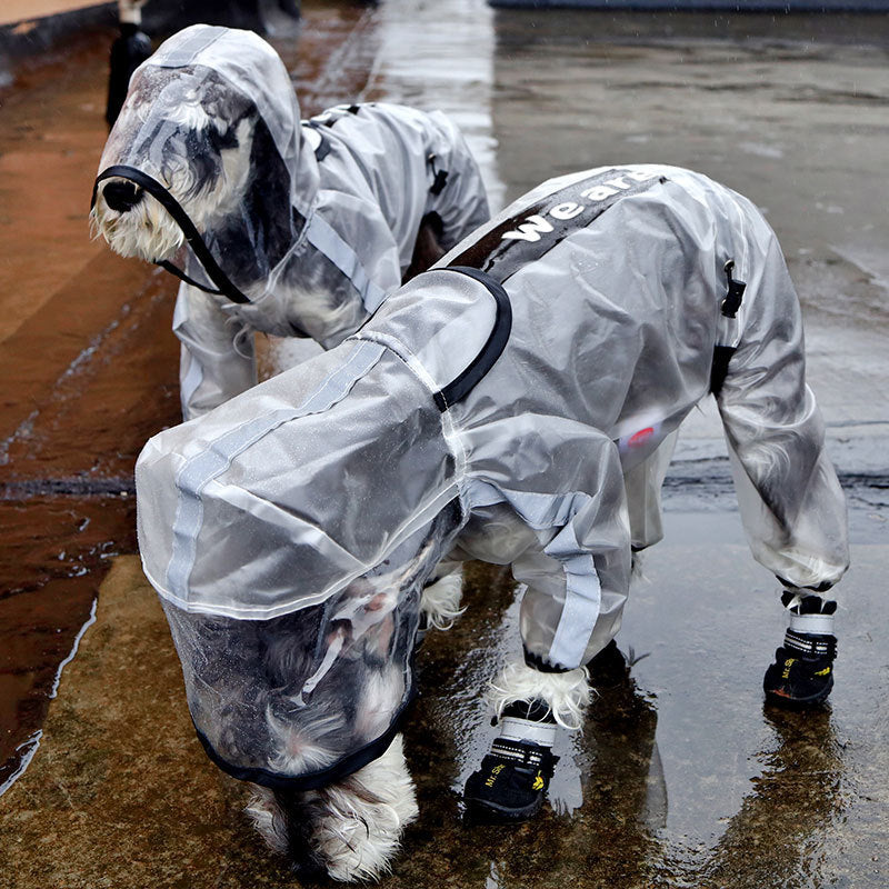 Imperméable pour chien amélioré à quatre pattes imperméable tout compris