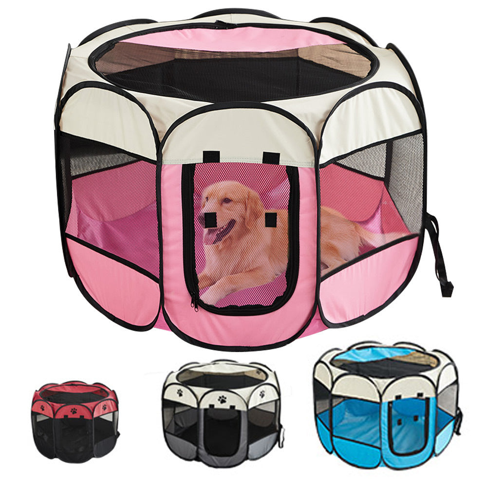 Valla de jaula octogonal para mascotas plegable impermeable