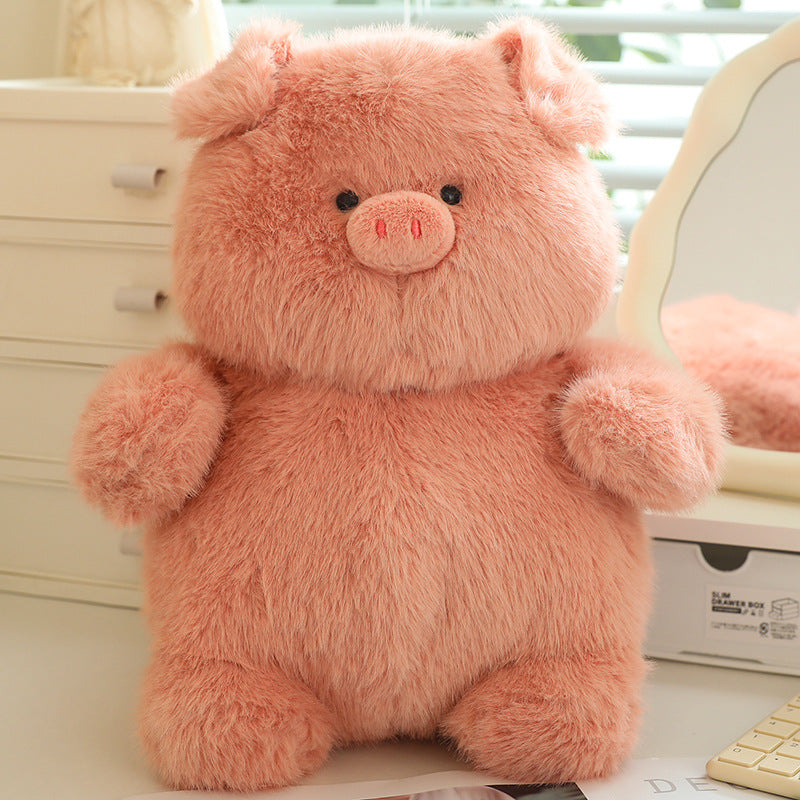 Muñeco de peluche Chubby Pig serie plana tumbado