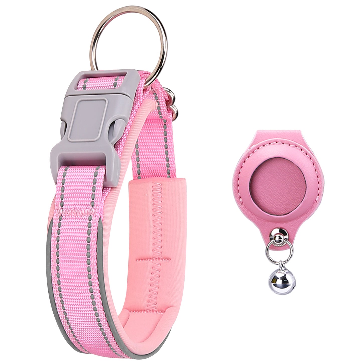 Airtag Tracker Funda protectora de cuero Collar para mascotas