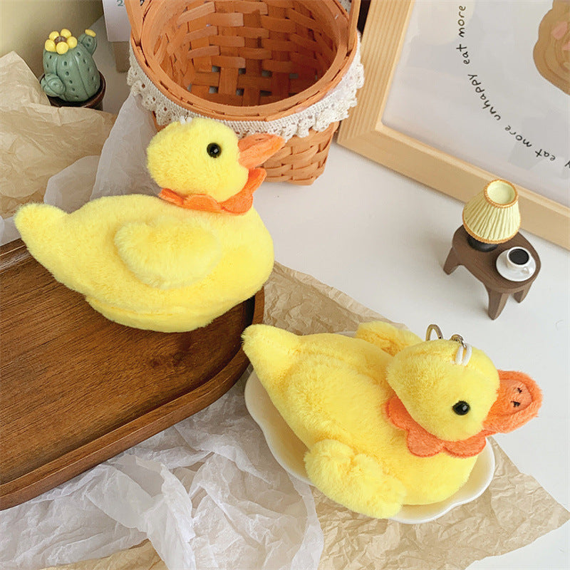 Lindo pato de peluche Cole, juguete creativo, pequeño pato amarillo, llavero, muñeco colgante pequeño