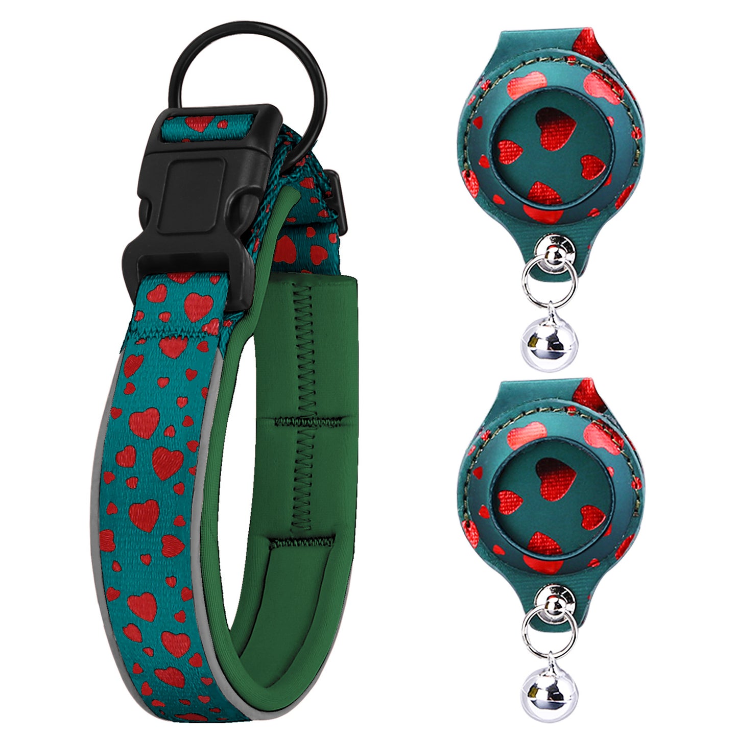 Airtag Tracker Funda protectora de cuero Collar para mascotas