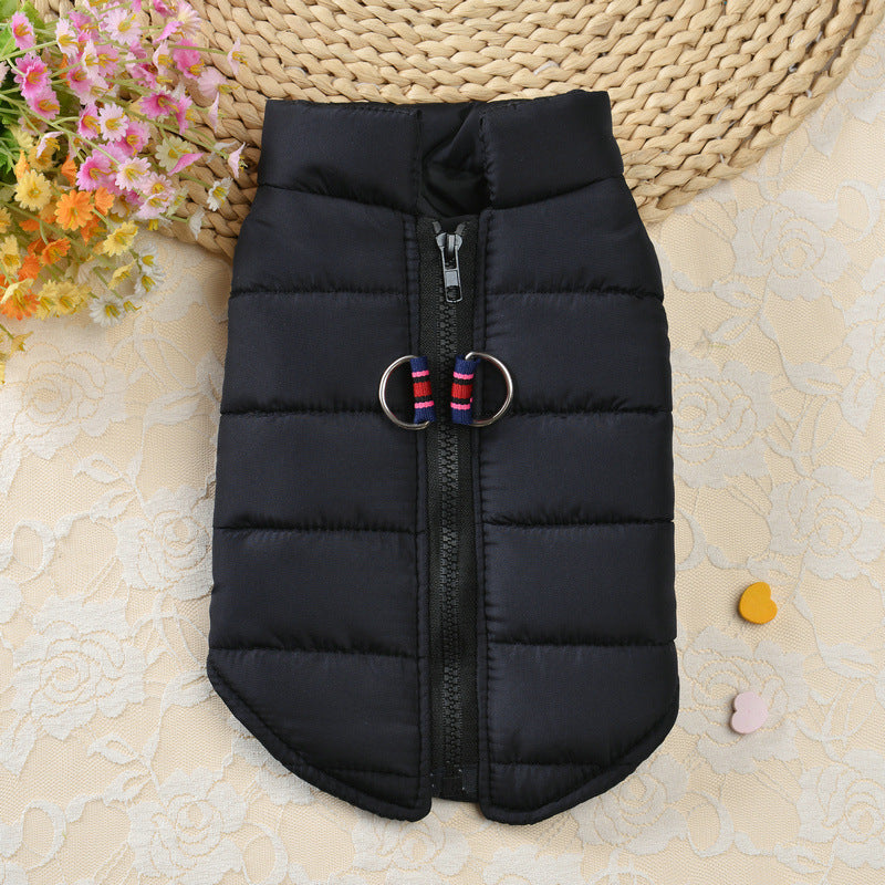 Autumn And Winter Zipper Vest Warm Pet Clothes