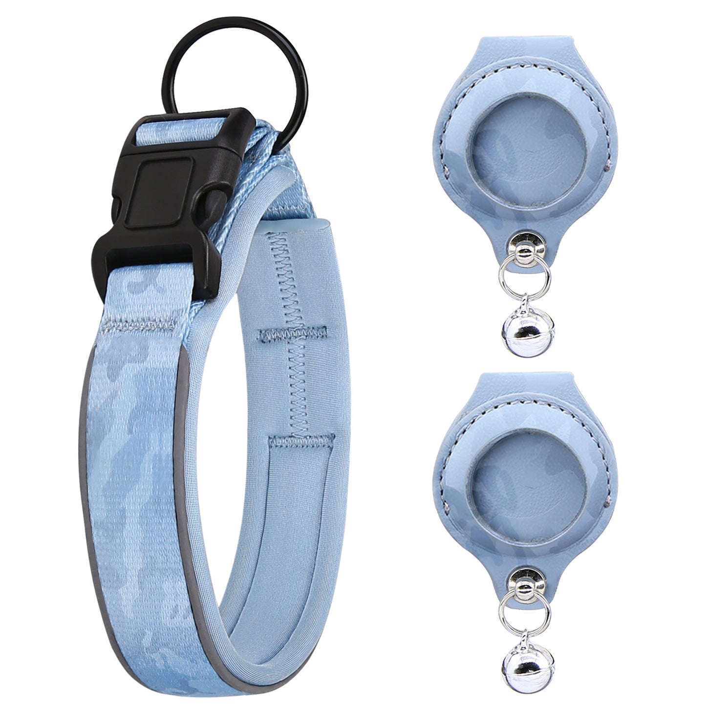 Airtag Tracker Funda protectora de cuero Collar para mascotas