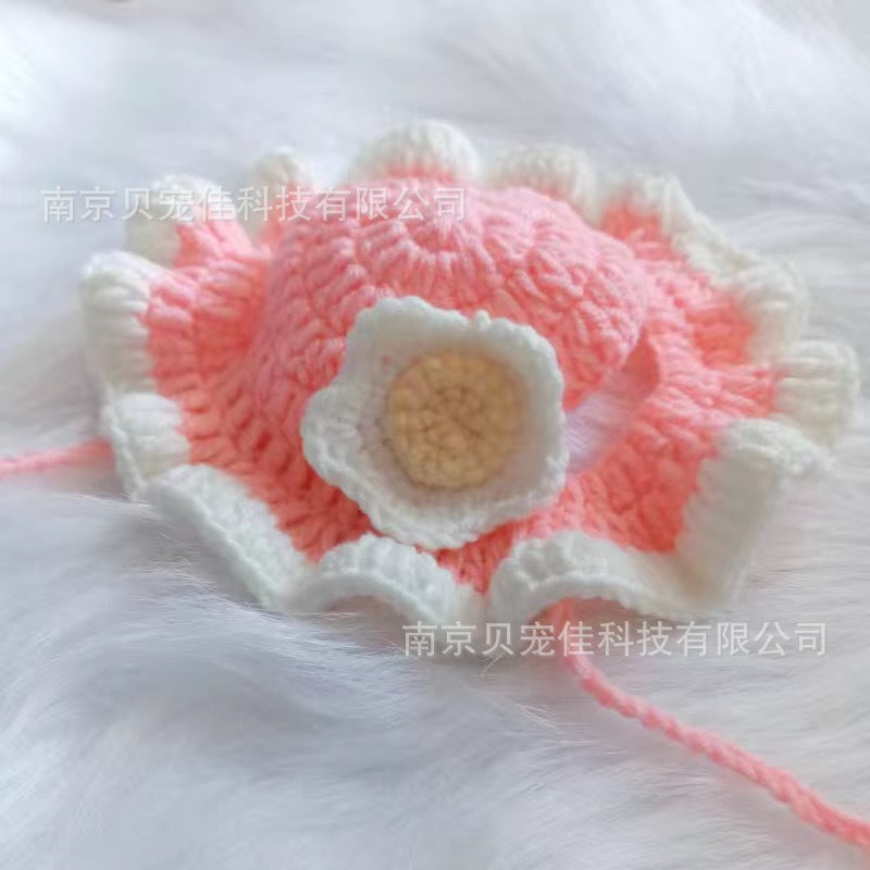 Wool Pet Hood Dogs And Cats Knitted Hat Prop Headdress