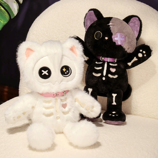 Three-dimensional Plush Skeleton Cat Doll Cartoon Creative