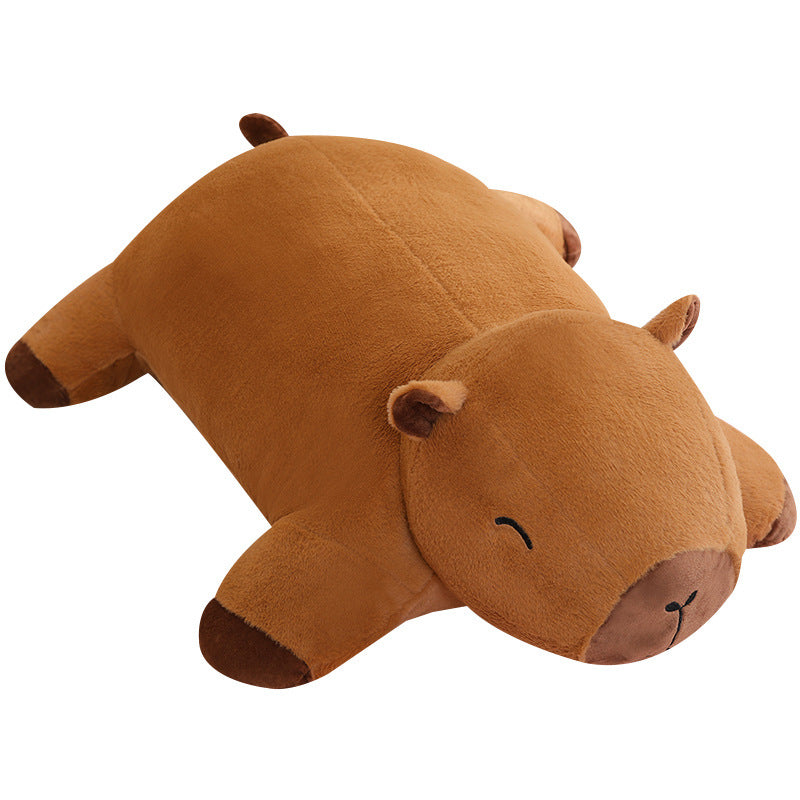 Lit de tapis de sol en peluche Capybara avec grand oreiller Capybara Capybara supportant les jambes