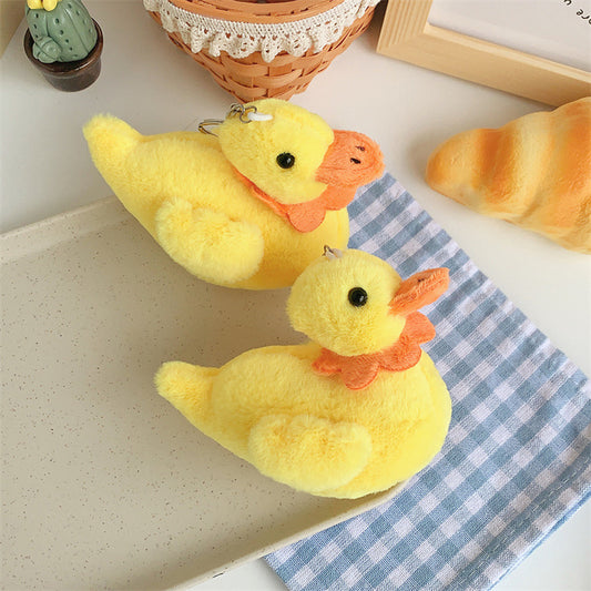 Lindo pato de peluche Cole, juguete creativo, pequeño pato amarillo, llavero, muñeco colgante pequeño