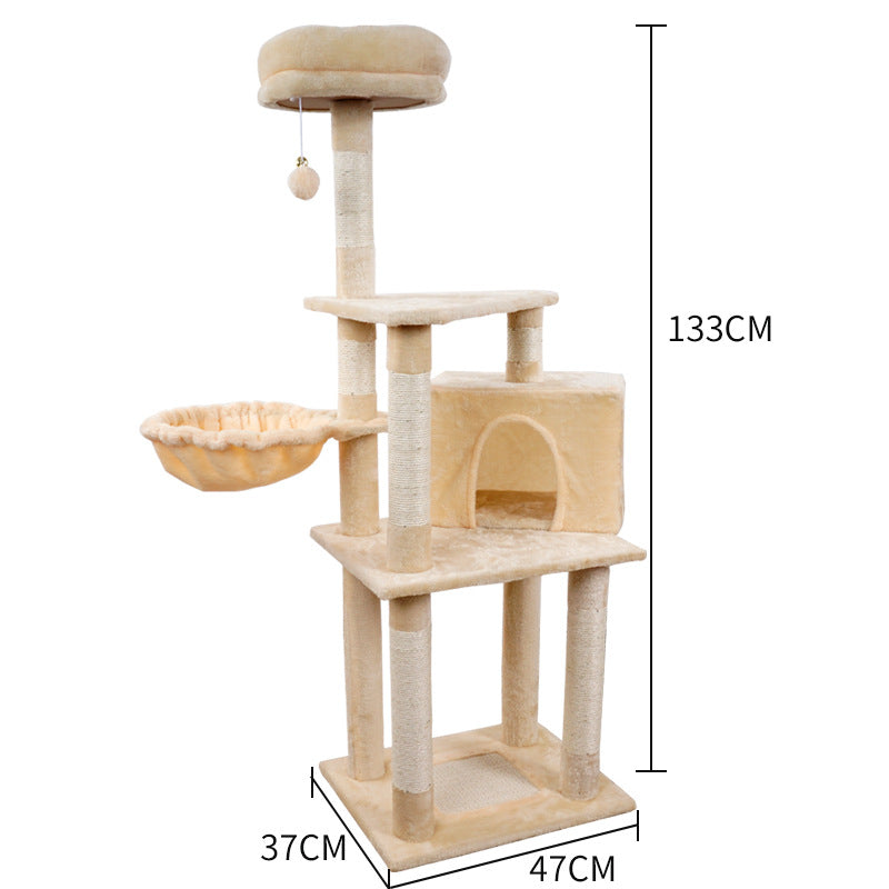 Plataforma de salto multicapa Chaflán de juguete de madera para gatos