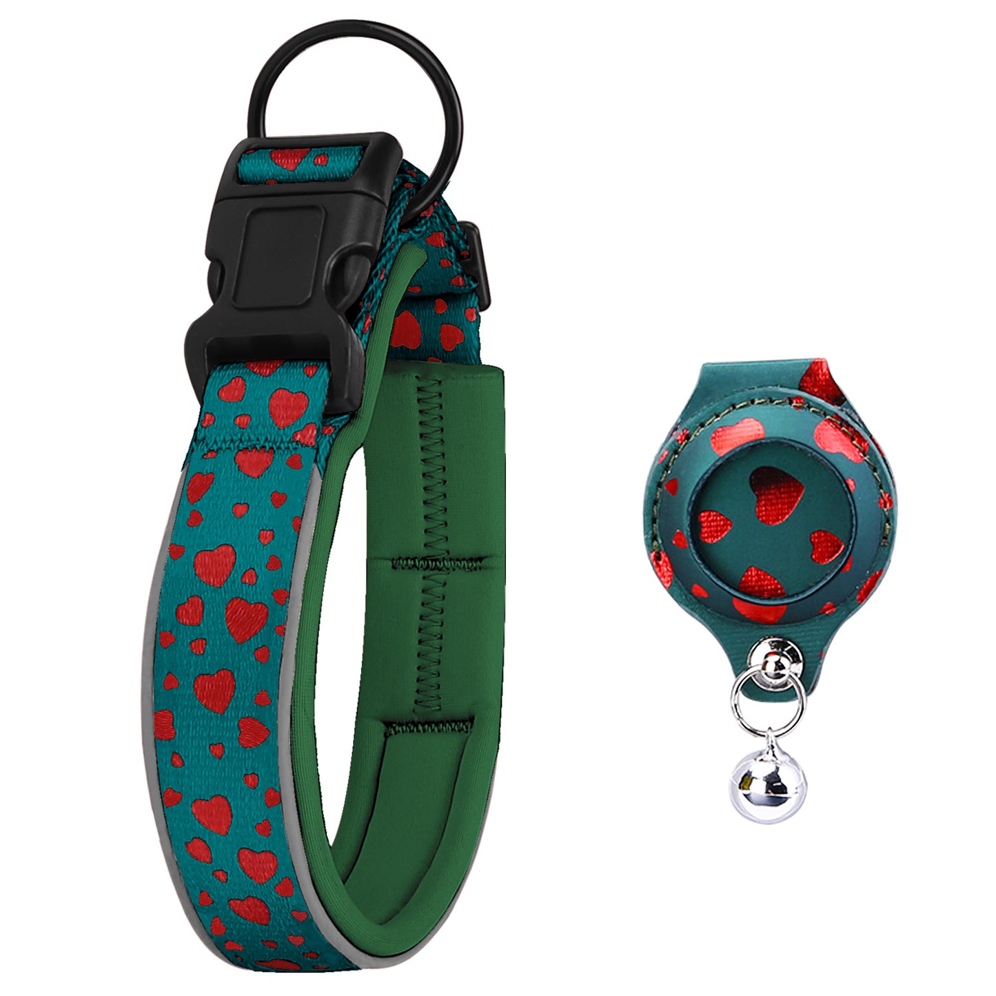 Airtag Tracker Funda protectora de cuero Collar para mascotas