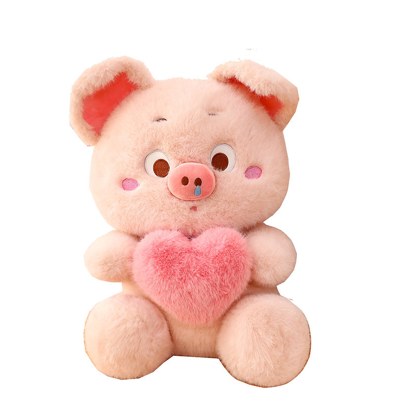 Nuevo muñeco de peluche Love Pig, muñeco de trapo cómodo para niños