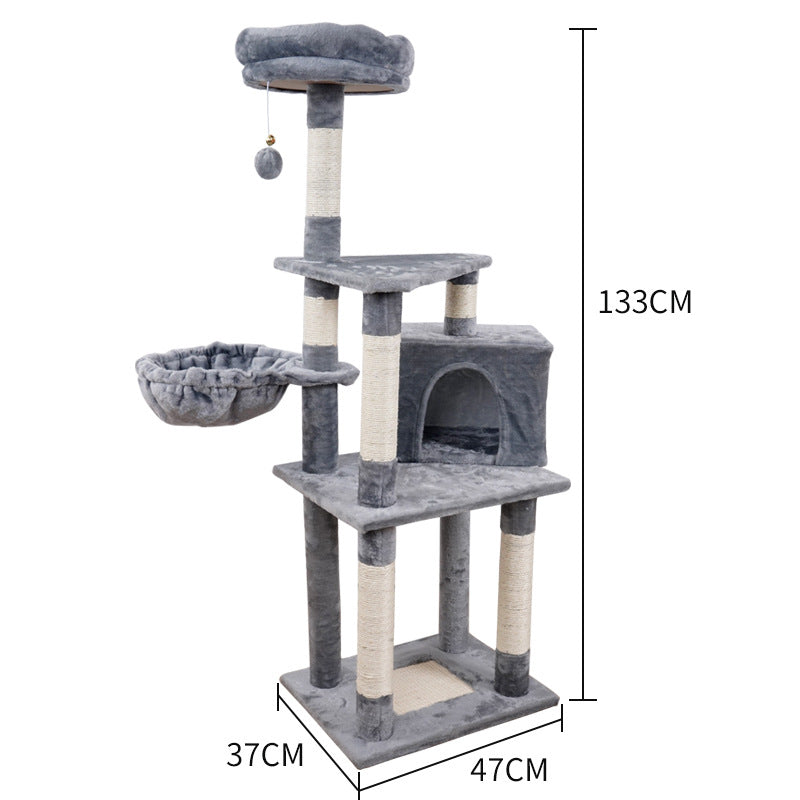 Plataforma de salto multicapa Chaflán de juguete de madera para gatos