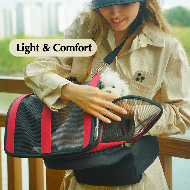 Nouveau sac Portable pour chat de compagnie sac de chat sac pour chien Portable sac pour animaux de compagnie transfrontalier vente chaude sac de chat à bande extérieure pliante avec Base