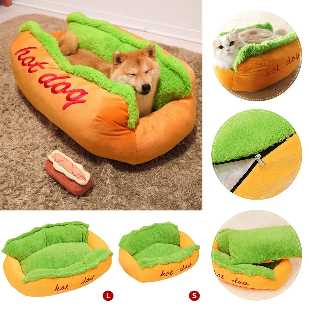 Cama para mascotas, casa para perros calientes, tumbona, perrera, estera de fibra suave, perro, cachorro, cálido, extraíble, lavable, Waterlon para gatos