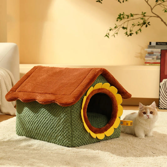 Casa de invierno para gatos, casa escondite para gatos, perrera para perros de interior, cachorro, cama para dormir para mascotas pequeñas, tienda para mascotas, camas y muebles para perros