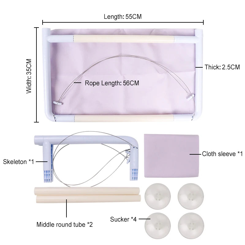 Nueva hamaca para gatos, colgador de ventana, hamaca para gatos, cama para mascotas lavable y desmontable, estante de succión, bolsa, camas, asiento para gatos durmiendo, suministros para mascotas