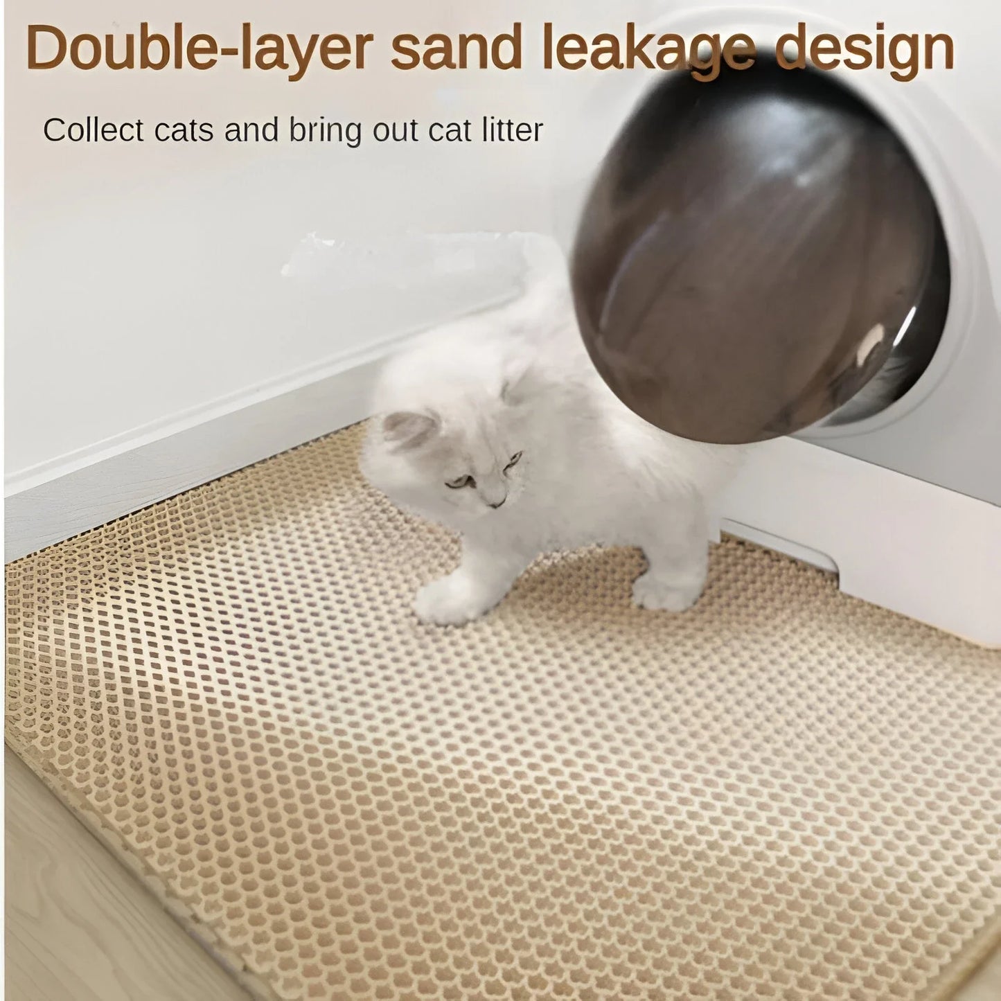 Cat Litter Mat Cat accessories Double-layer Non-slip big Pet Litter Box Filter MatWear Resistant Cat Litter Mat free shipping