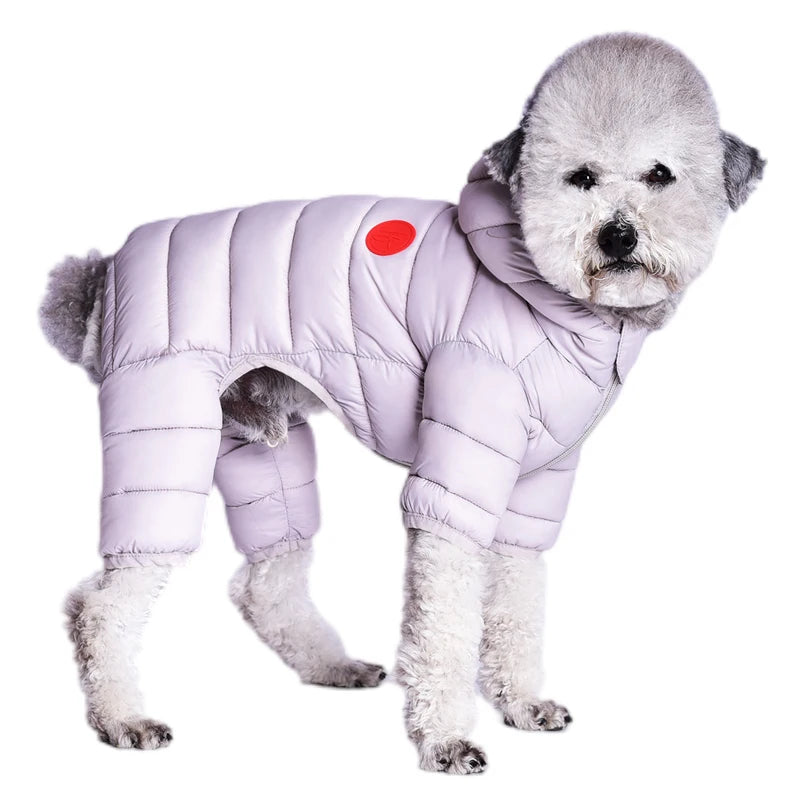 Ropa de invierno para perros Monos para perros pequeños y medianos Moda de lujo Abrigo acolchado de algodón ligero tipo plumón para cachorros Chaqueta suave y cálida Estilo de moda