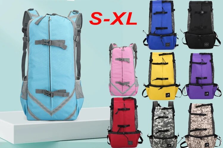 Breathable Dog Carrier Bag Portable Pet Outdoor Travel Backpack Reflective Carrier Bags for Cats French Bulldog Dog