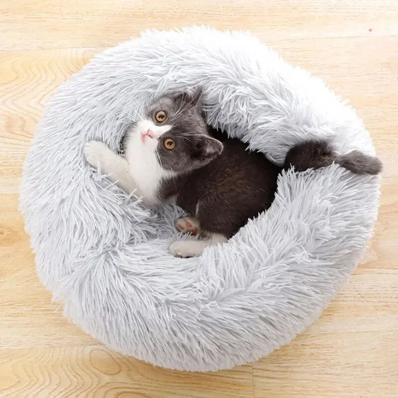 Super chat lit chaud dormir chat nid doux longue peluche meilleur animal de compagnie chien lit pour chiens panier coussin chat lit chat tapis animaux dormir