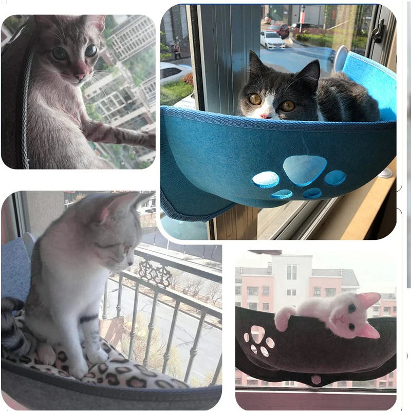 Cat Window Hammock With Strong Suction Cups Pet Kitty Hanging Sleeping Bed Storage For Pet Warm Ferret Cage Sunny Seat Beds