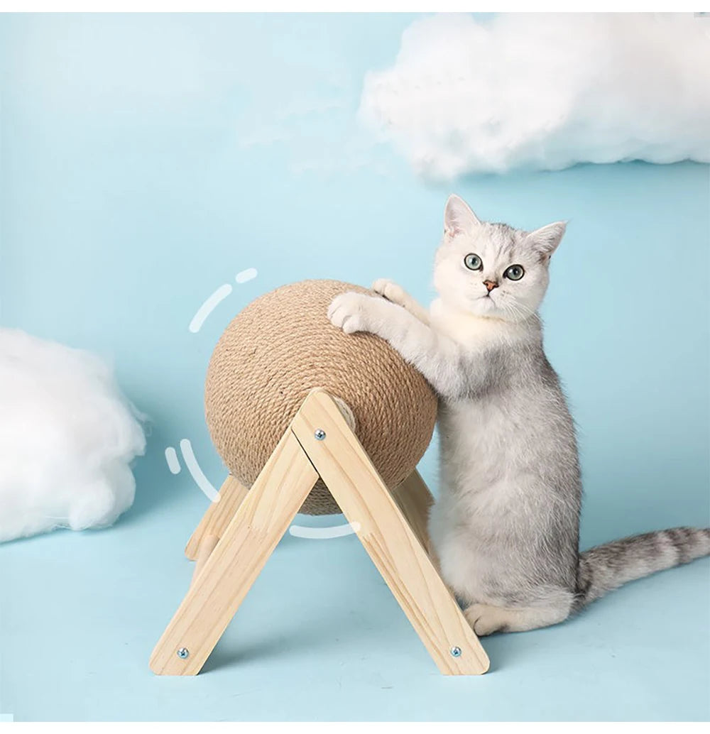 Pelota rascadora para gatos, juguete para gatitos, cuerda de Sisal, tablero de bolas, juguetes con forma de patas, rascador para gatos, suministros de muebles para mascotas resistentes al desgaste