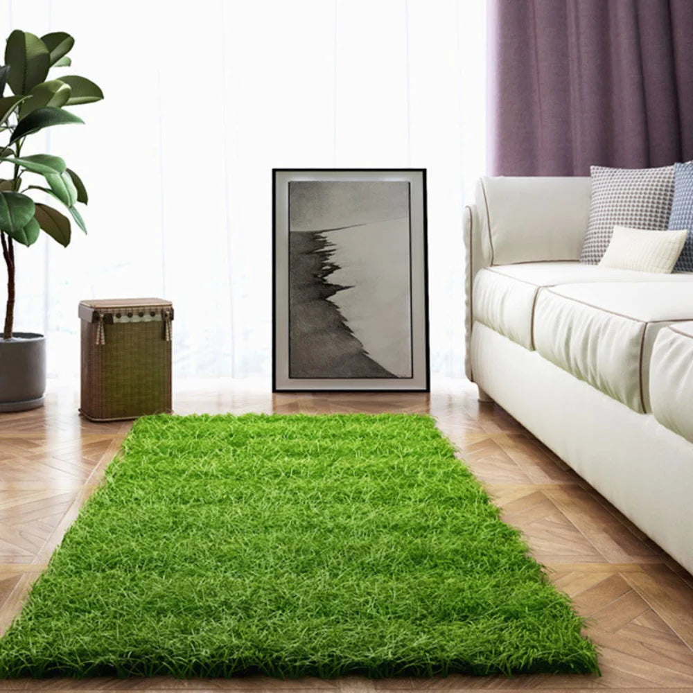 Pelouse artificielle simulée jardin cour antidérapant vert faux gazon tapis de remplacement tapis d'intérieur tapis de gazon pour animaux de compagnie décor à la maison