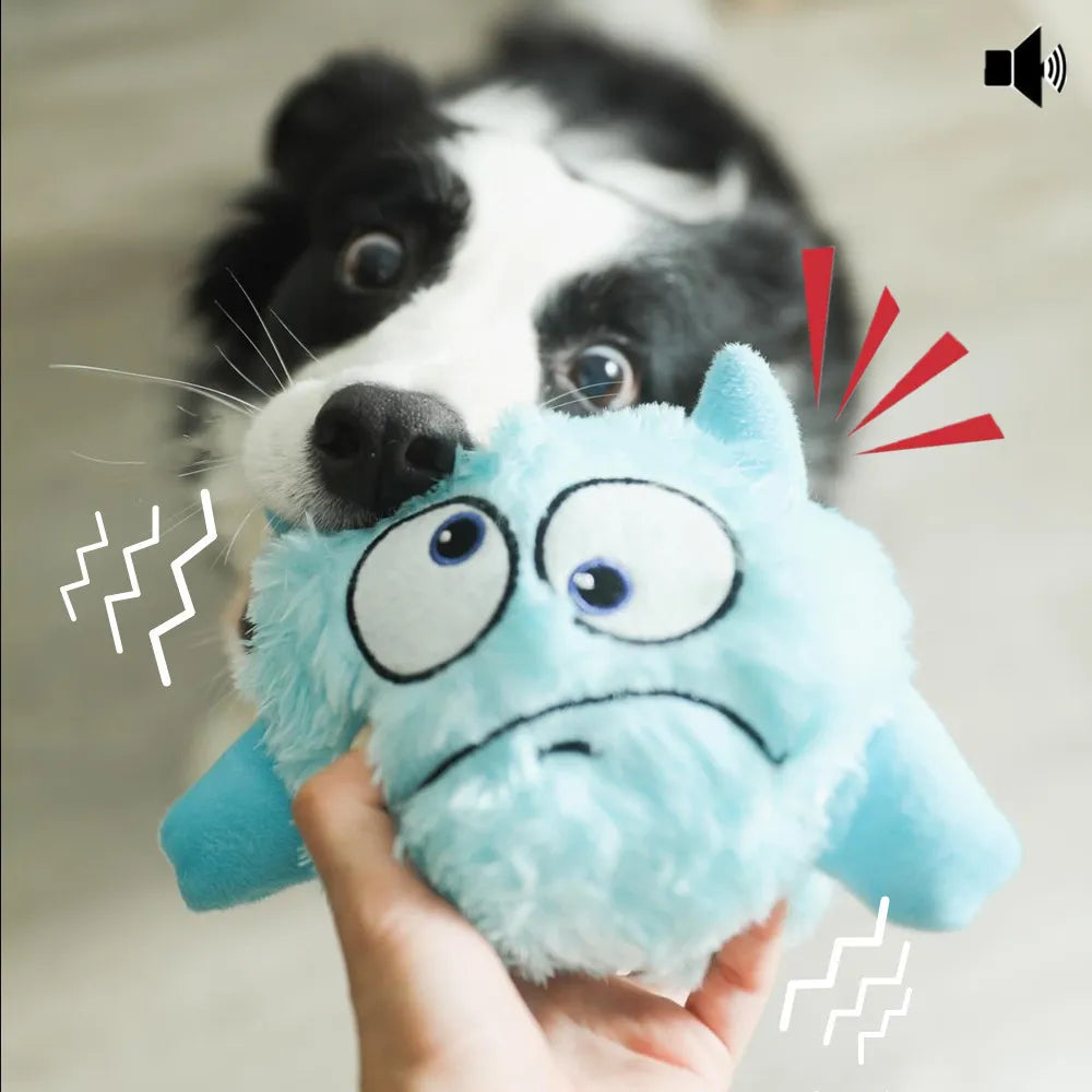 Juguetes interactivos para perros que rebotan, pelota temblorosa, juguete de peluche de perro, vibración electrónica, sonidos móviles automáticos, juguetes para cachorros monstruo